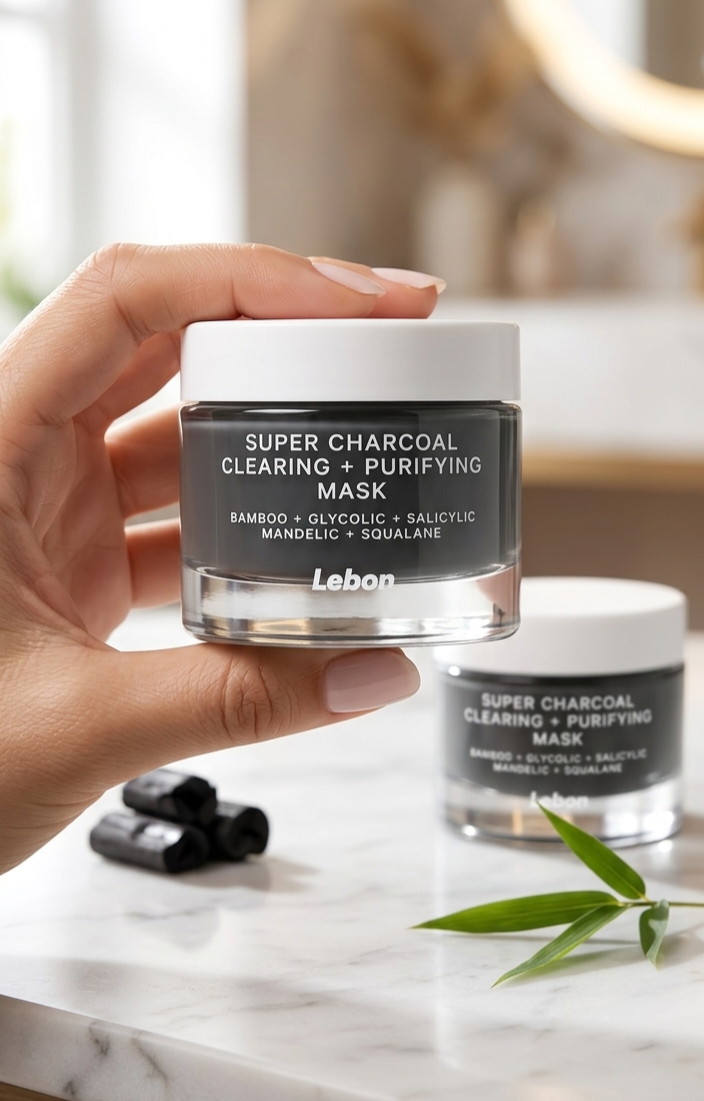 Super Charcoal Clearing + Purifying Mask di Lebon